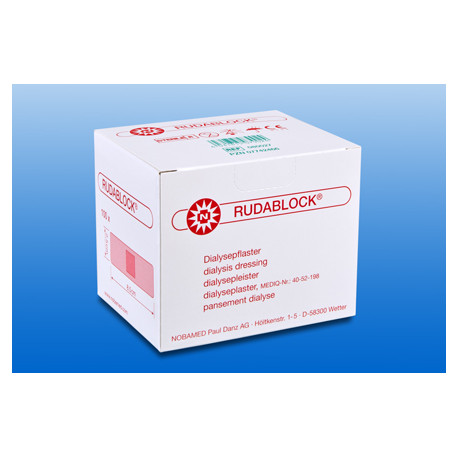 Dialysepflaster Rudablock® 25 mm x 85 mm weiß (Schachtel mit 100 Pflastern)