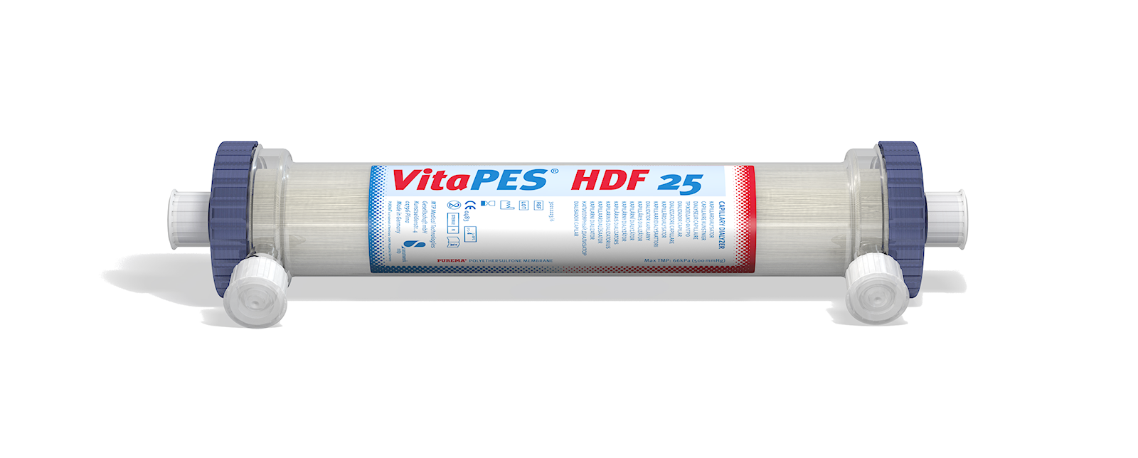 Dialysator 2,4 m² für die Hämodiafiltration "VitaPES HDF 25" (Karton mit 30 Dialysatoren)